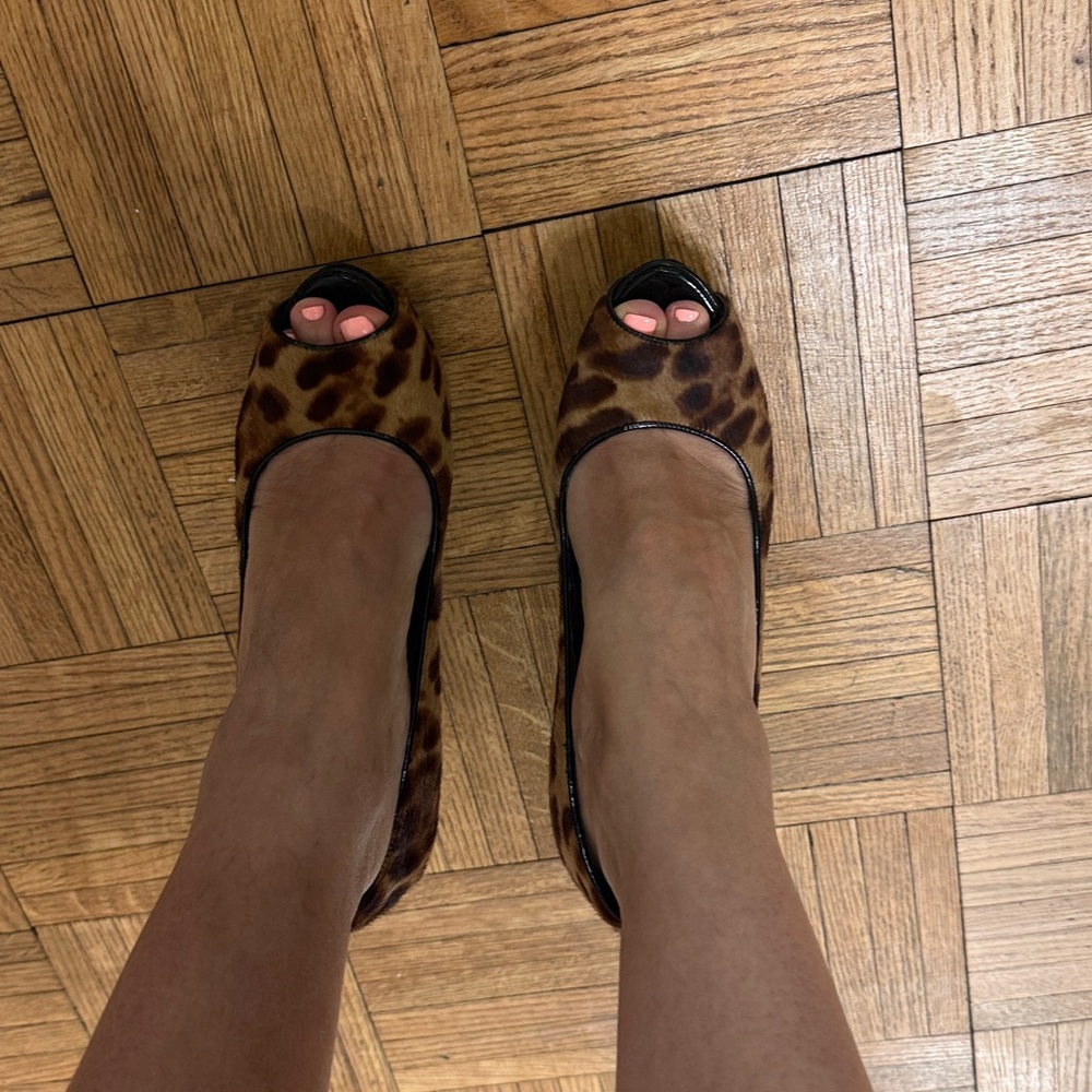 Dolce & Gabbana Leopard pony hair peep toe stiletto pumps size 36 fits US sz 6.5 - Picture 16 of 16